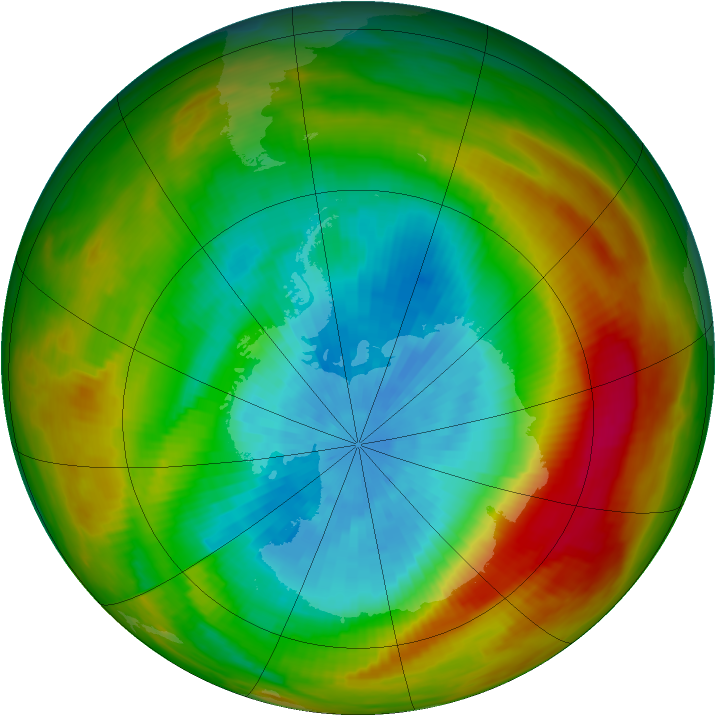 Antarctic ozone map for 29 September 1979
